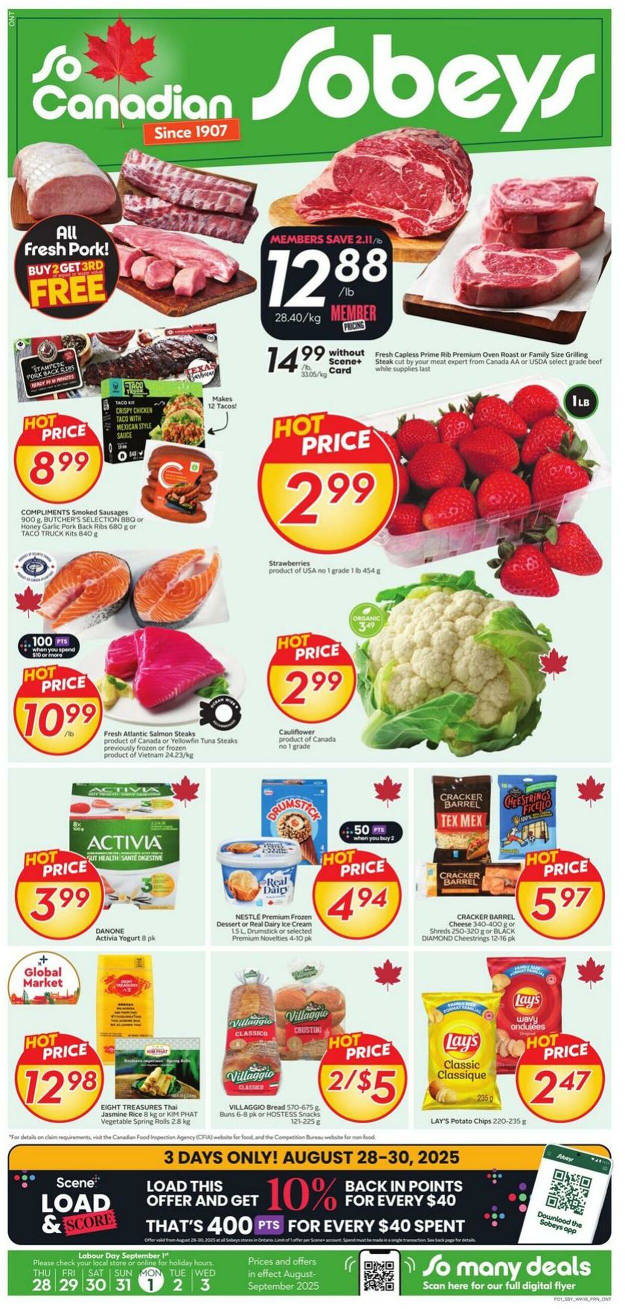 Flyer Sobeys 28.08.2025 - 03.09.2025