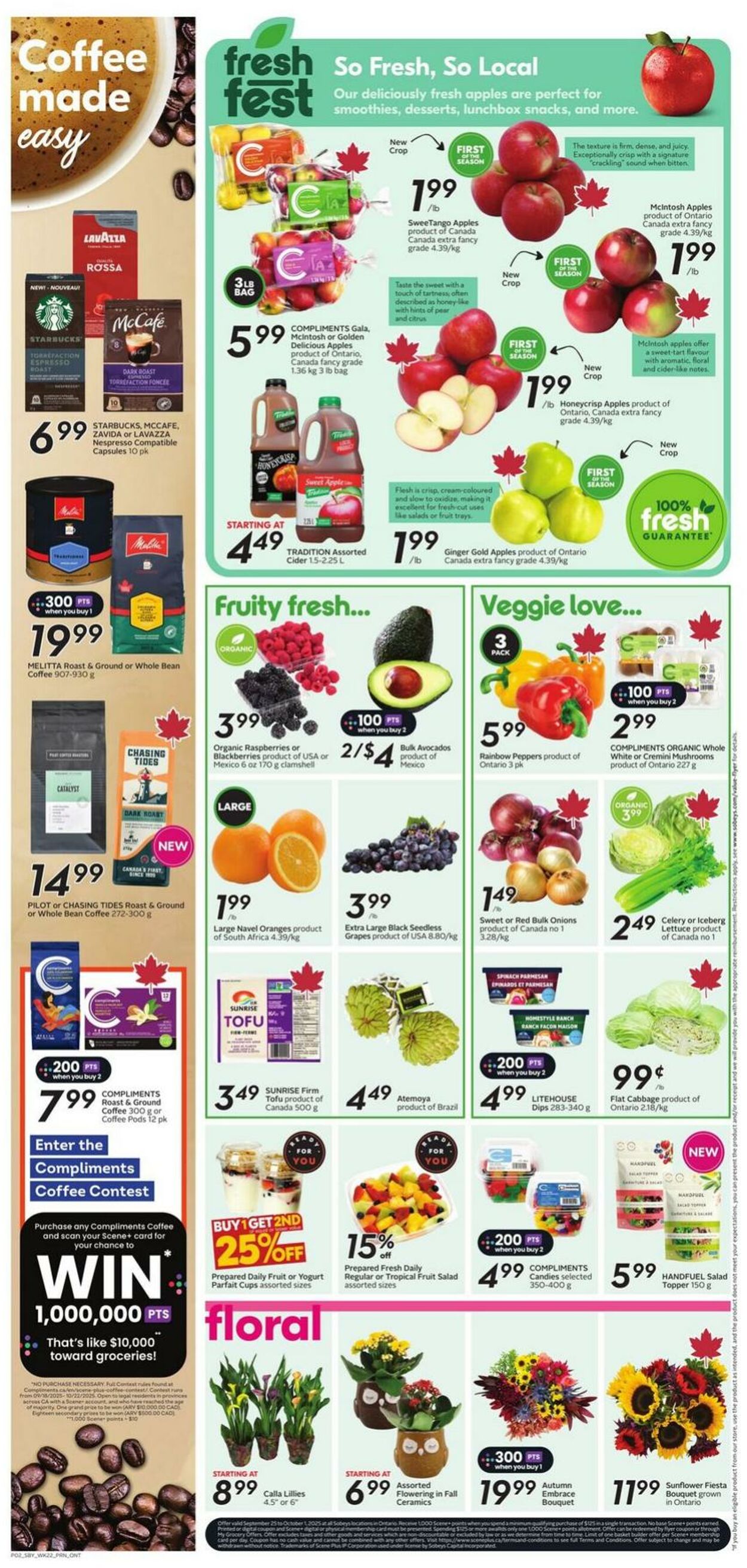 Flyer Sobeys 25.09.2025 - 01.10.2025