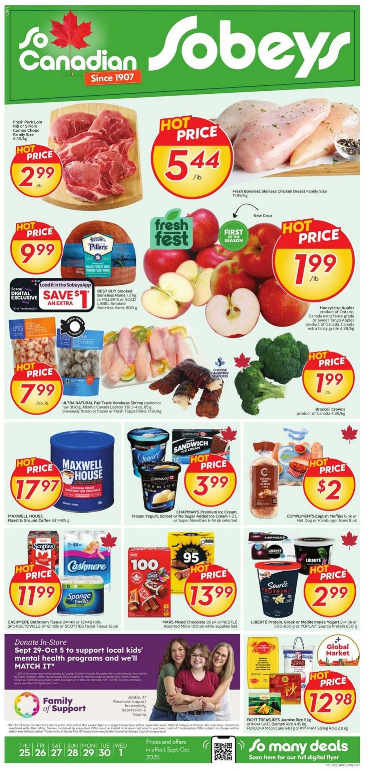 Flyer Sobeys 25.09.2025 - 01.10.2025