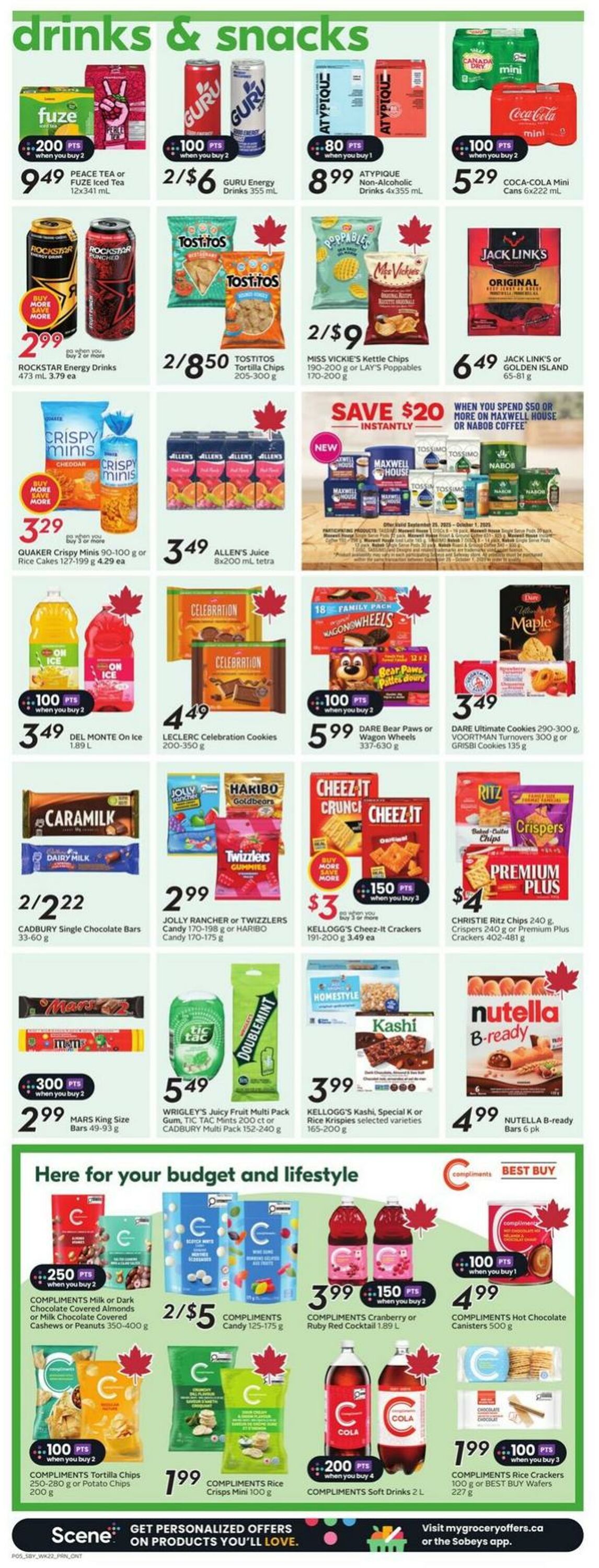 Flyer Sobeys 25.09.2025 - 01.10.2025