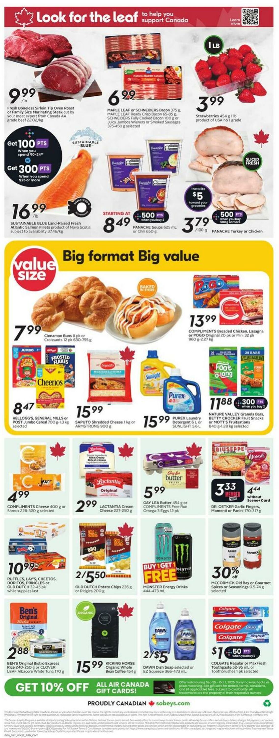 Flyer Sobeys 25.09.2025 - 01.10.2025