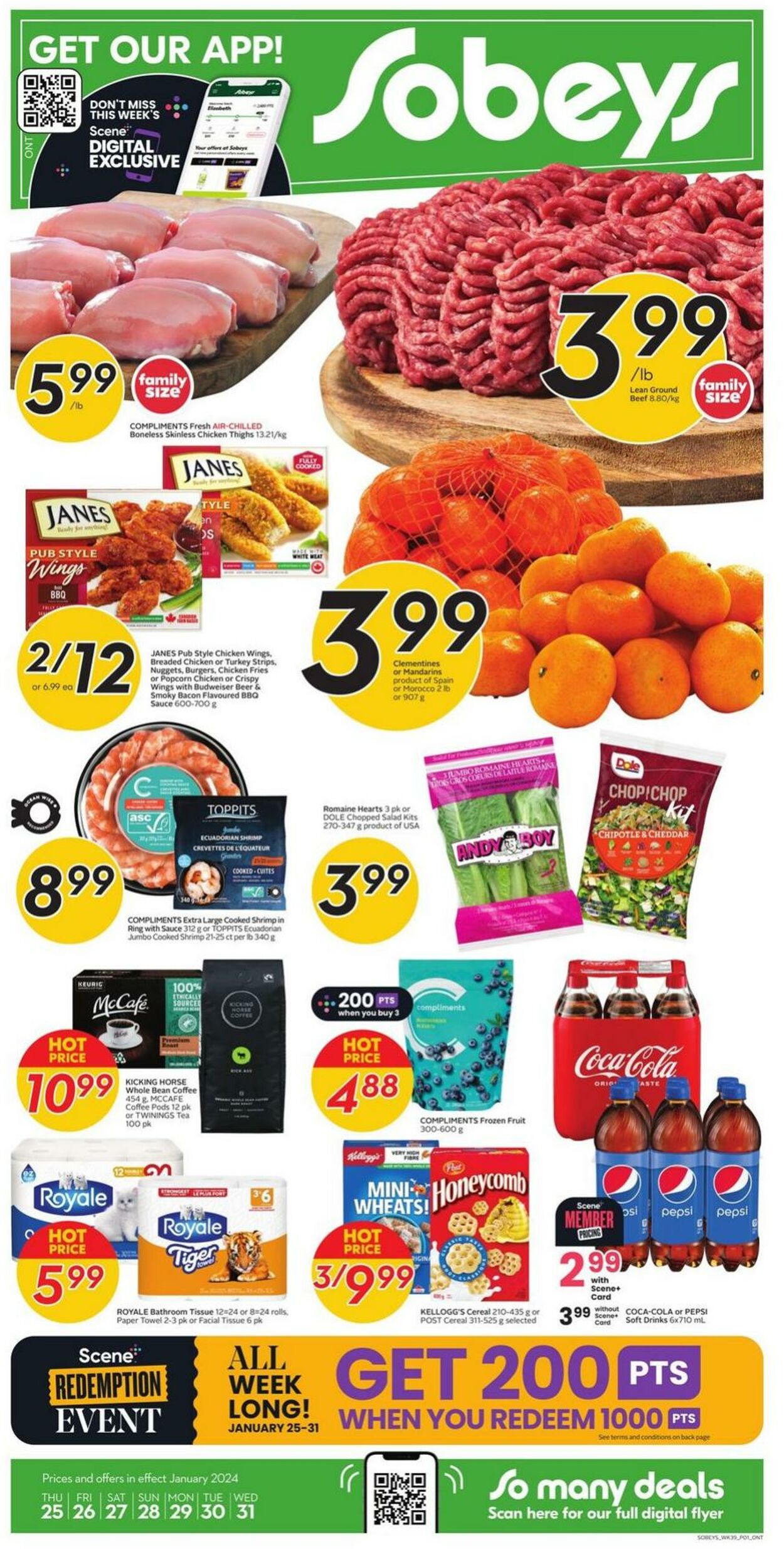 Sobeys Promotional Flyer Valid from 25.01 to 31.01 Page nb 1