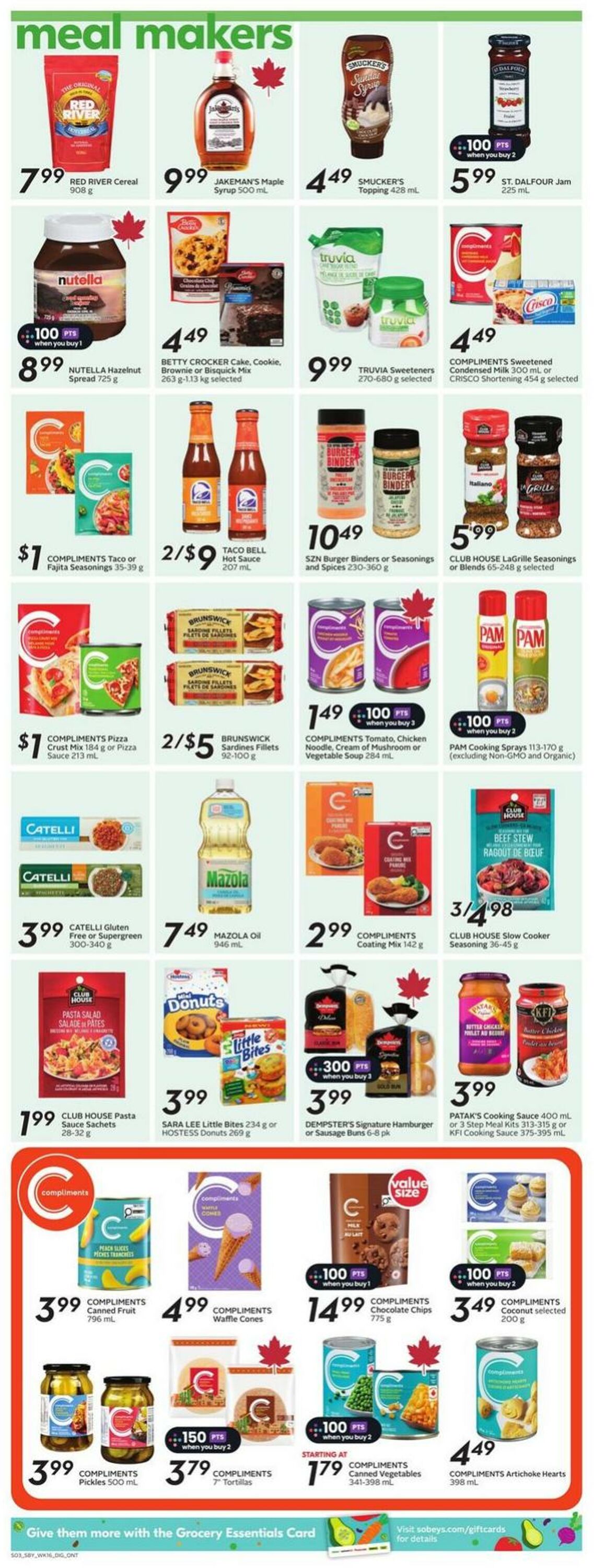 Flyer Sobeys 14.08.2025 - 20.08.2025