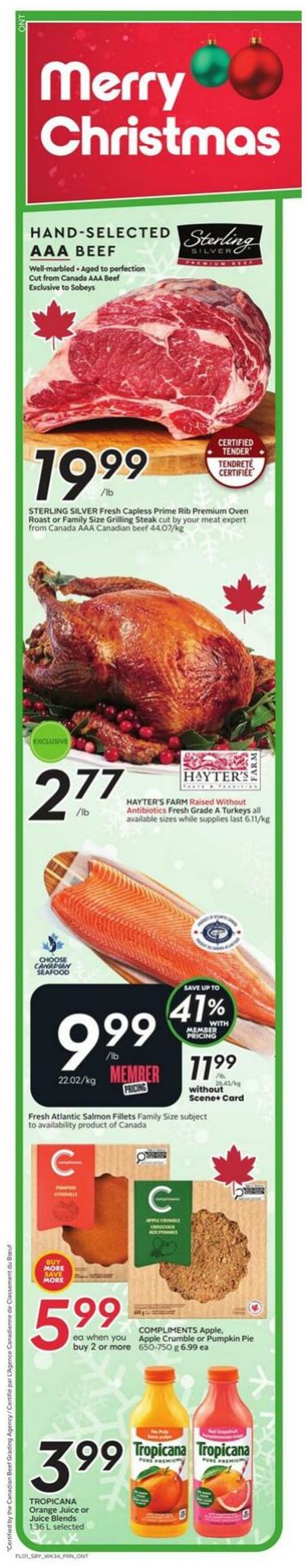 Flyer Sobeys 18.12.2025 - 24.12.2025
