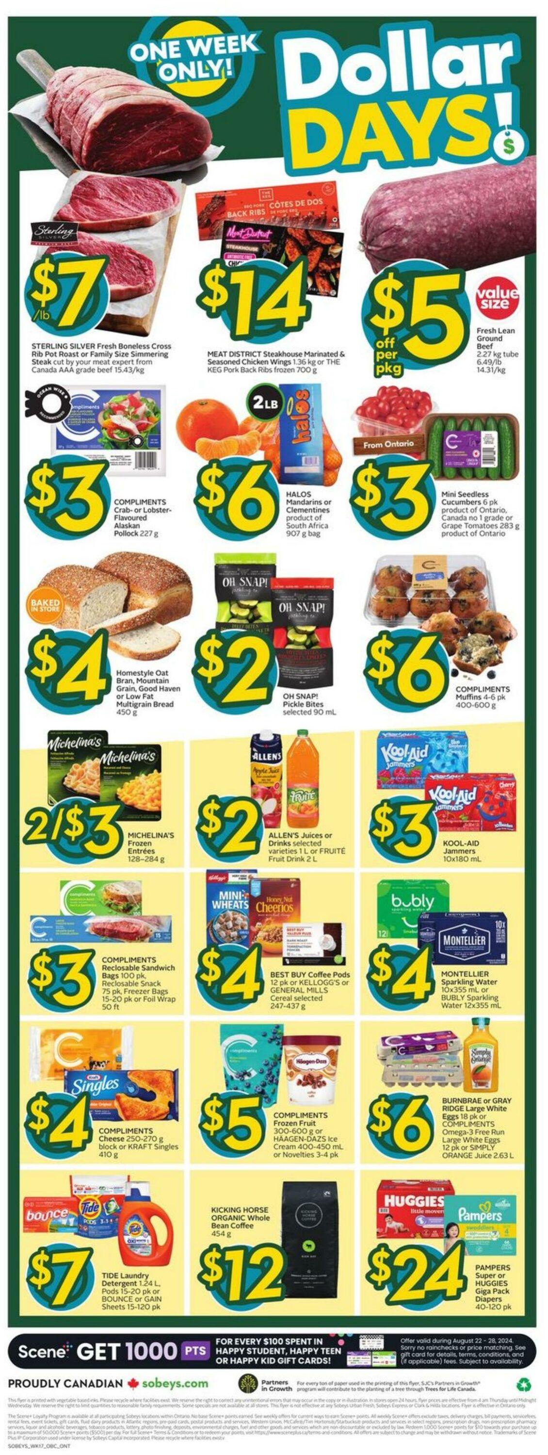 Flyer Sobeys 22.08.2024 - 28.08.2024