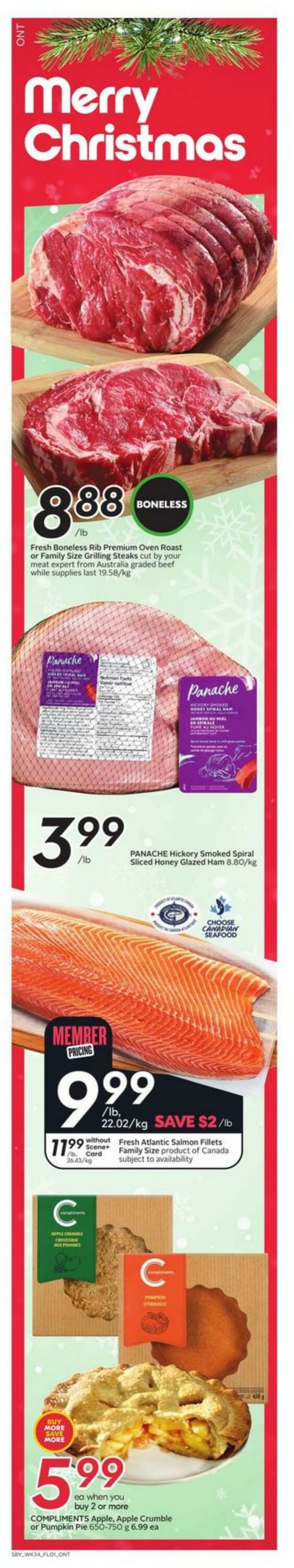 Flyer Sobeys 19.12.2024 - 25.12.2024