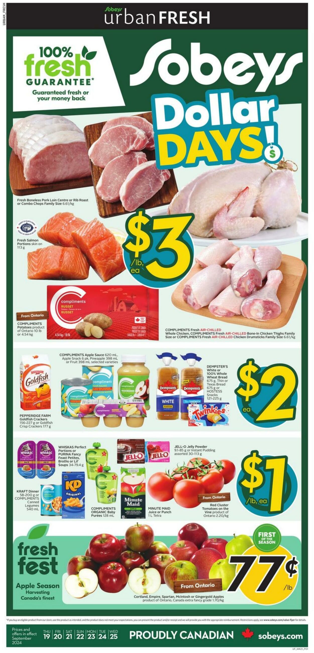 Flyer Sobeys 19.09.2024 - 25.09.2024