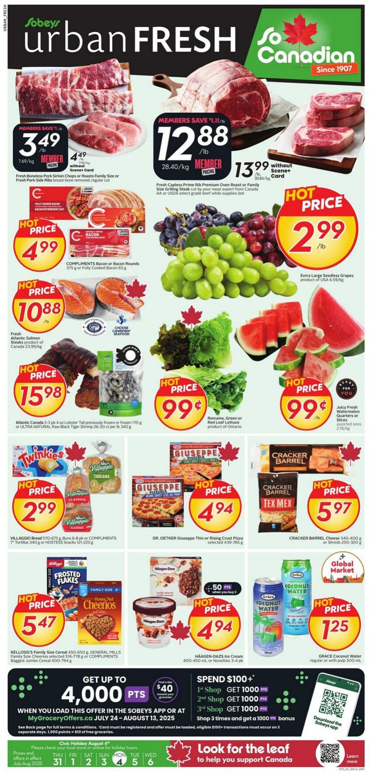 Flyer Sobeys 31.07.2025 - 06.08.2025