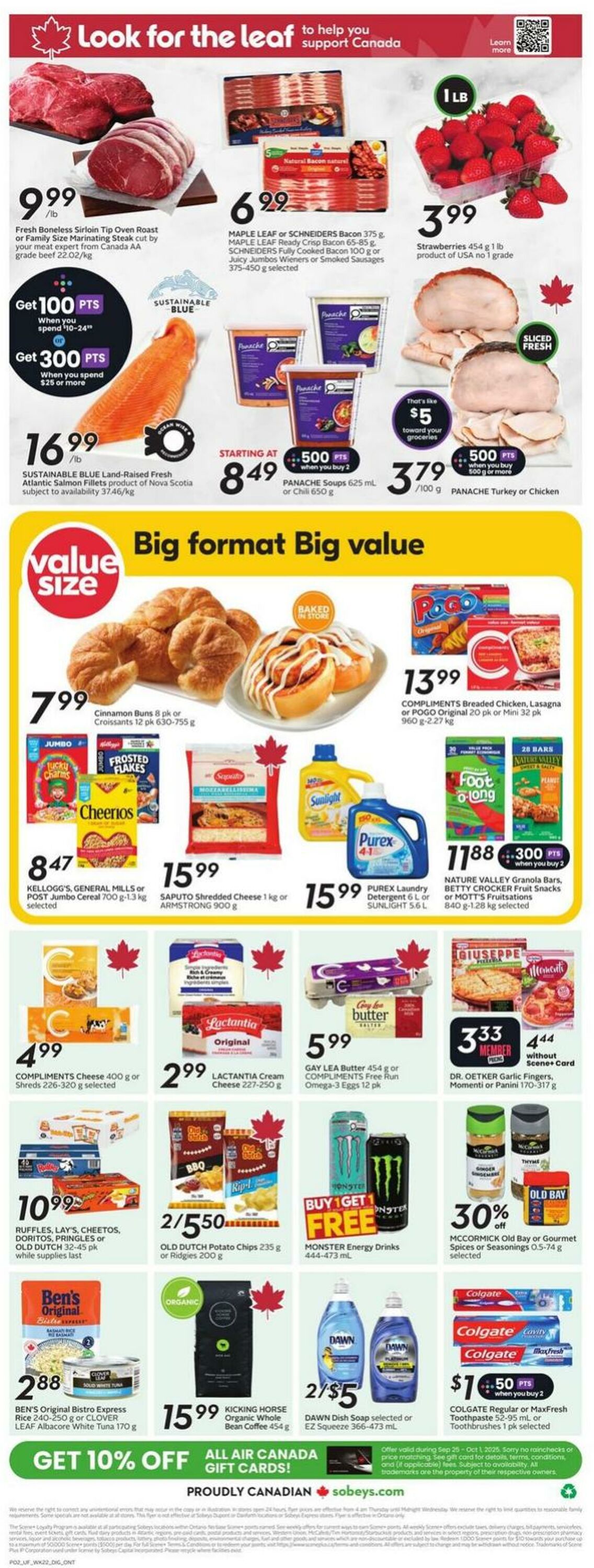 Flyer Sobeys 25.09.2025 - 01.10.2025