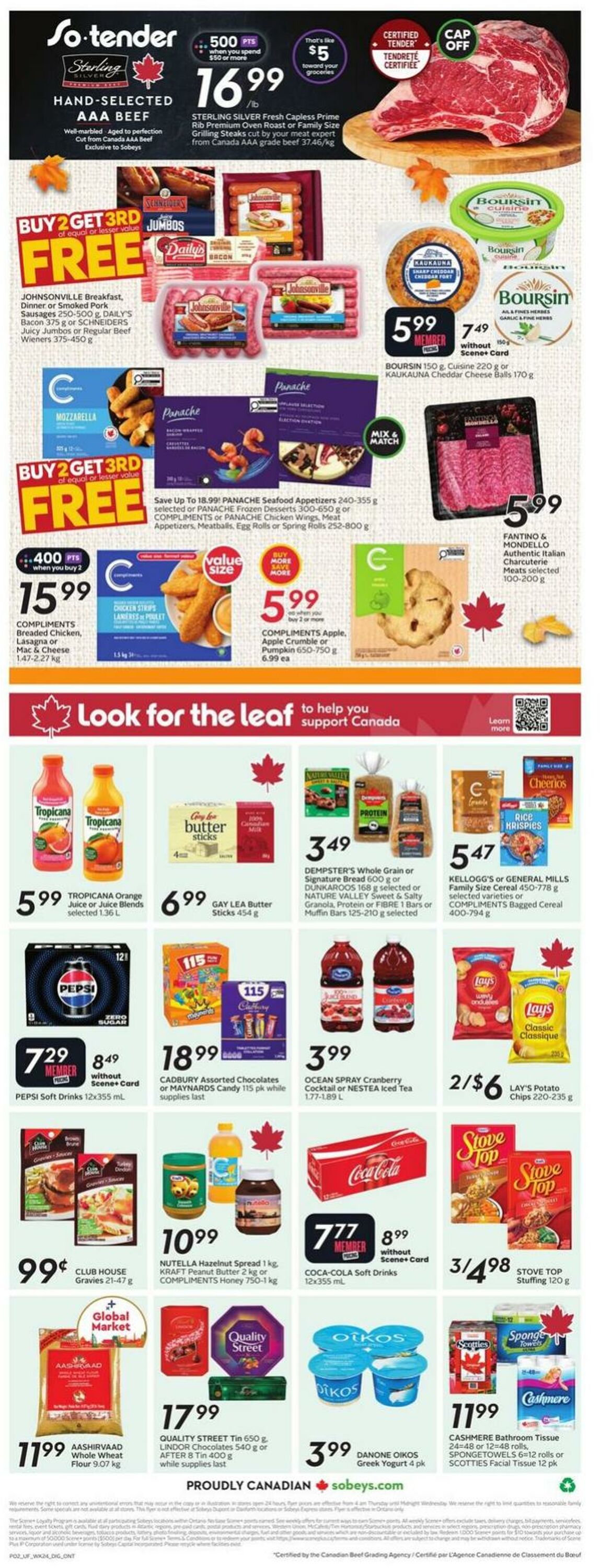 Flyer Sobeys 09.10.2025 - 15.10.2025