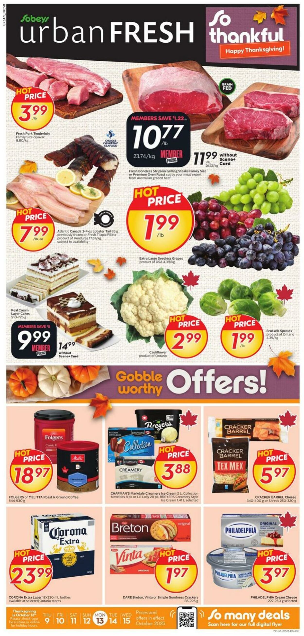 Flyer Sobeys 09.10.2025 - 15.10.2025