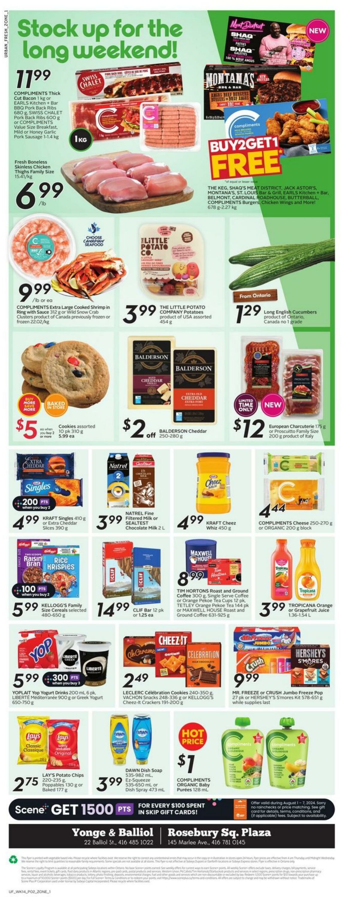 Flyer Sobeys 01.08.2024 - 07.08.2024