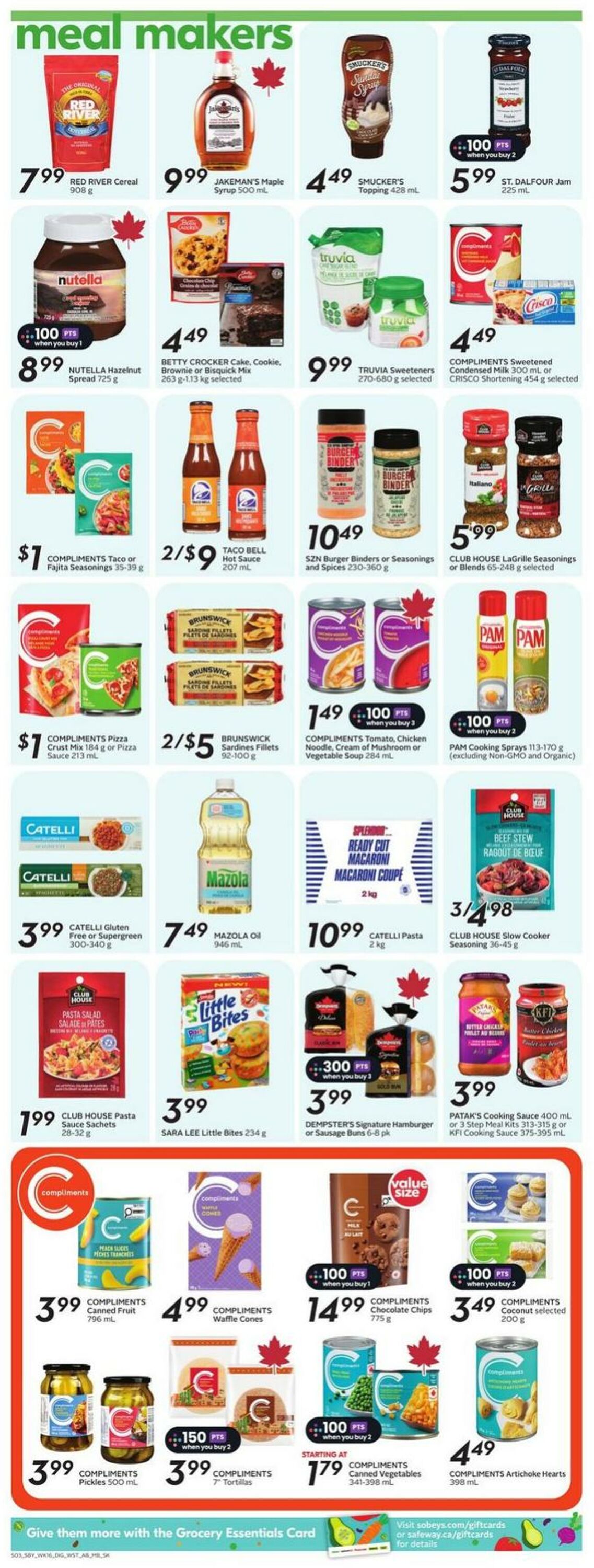 Flyer Sobeys 14.08.2025 - 20.08.2025