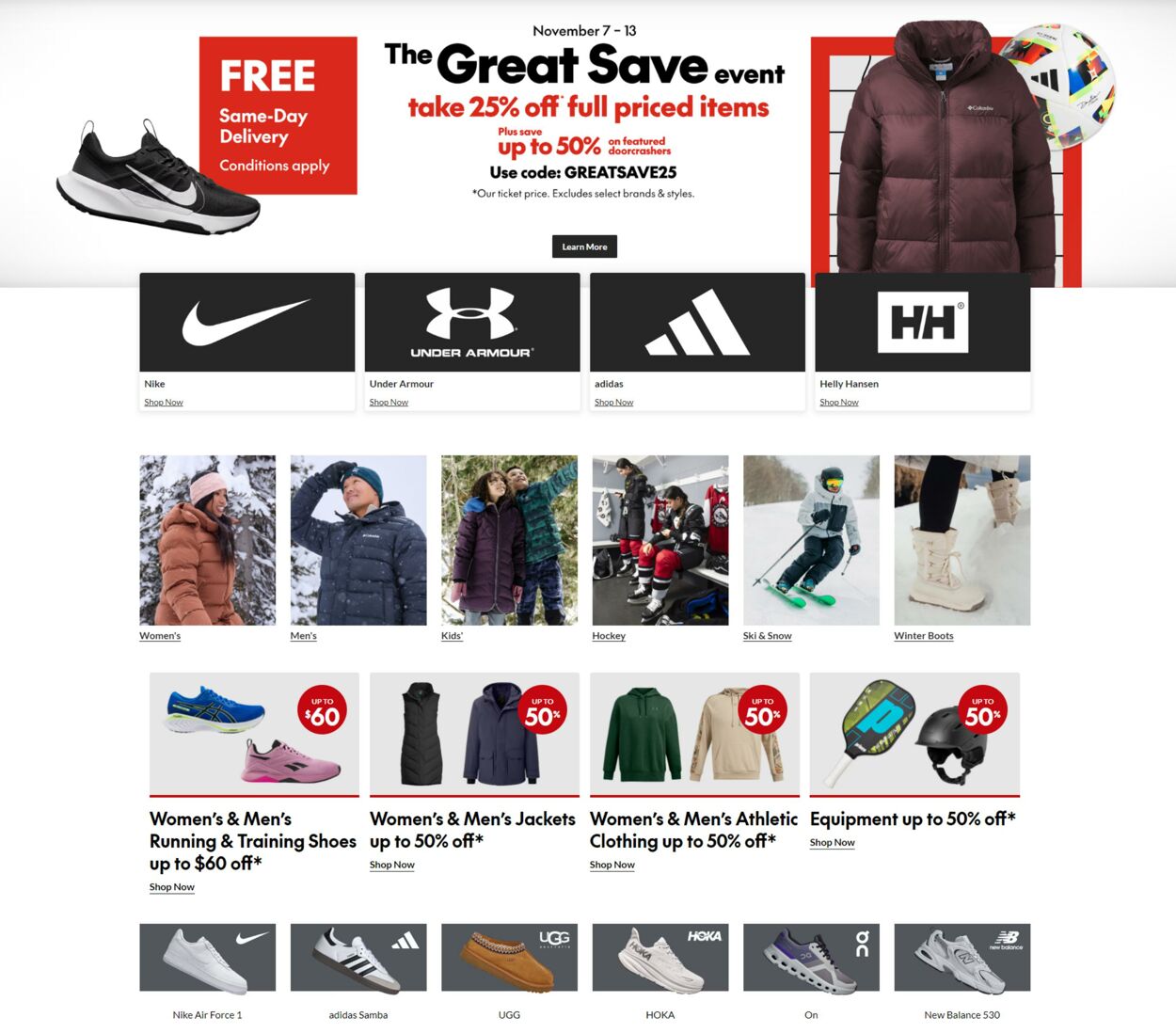 Sport Chek Promotional flyers