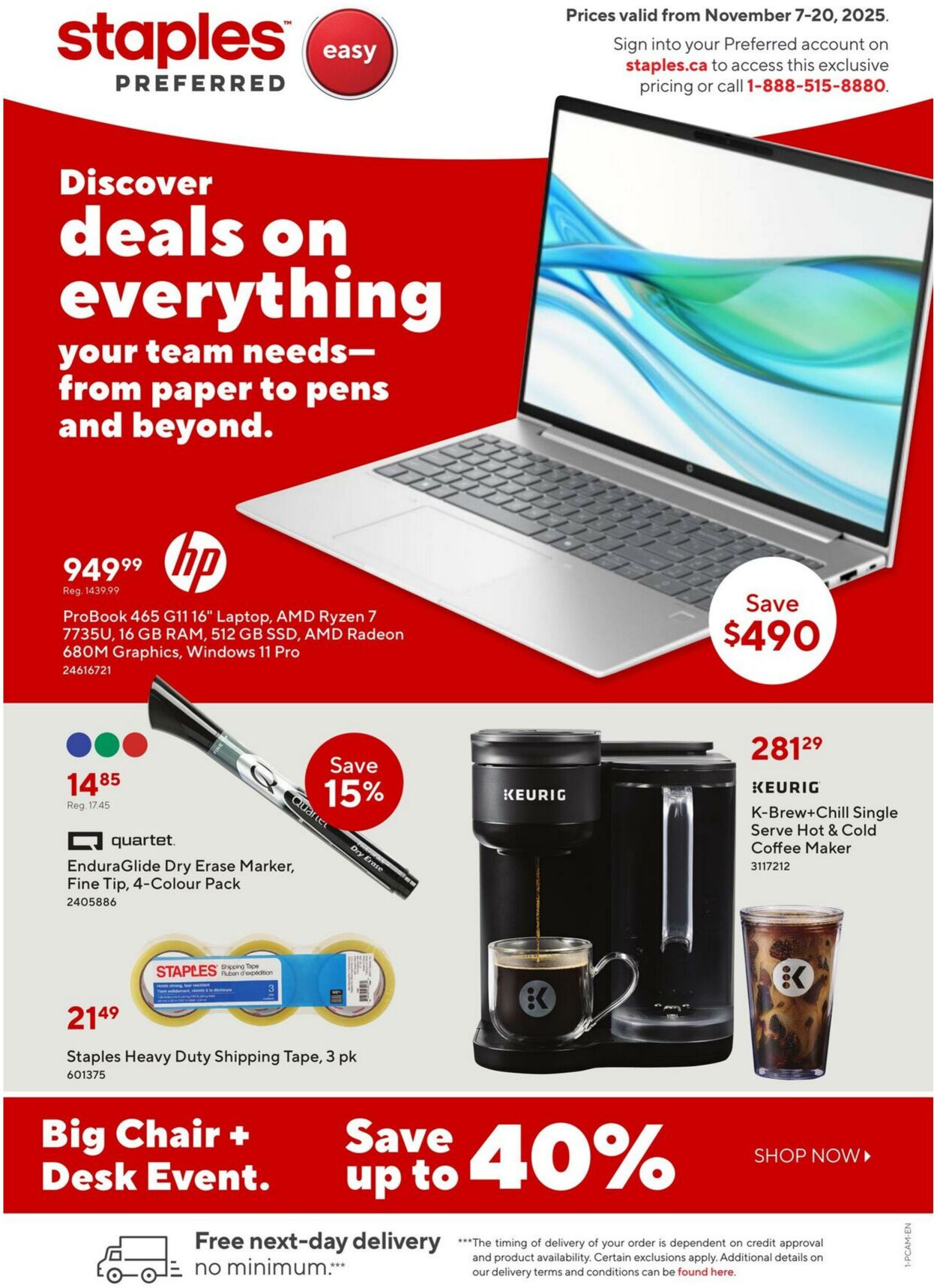 Flyer Staples 07.11.2025 - 20.11.2025