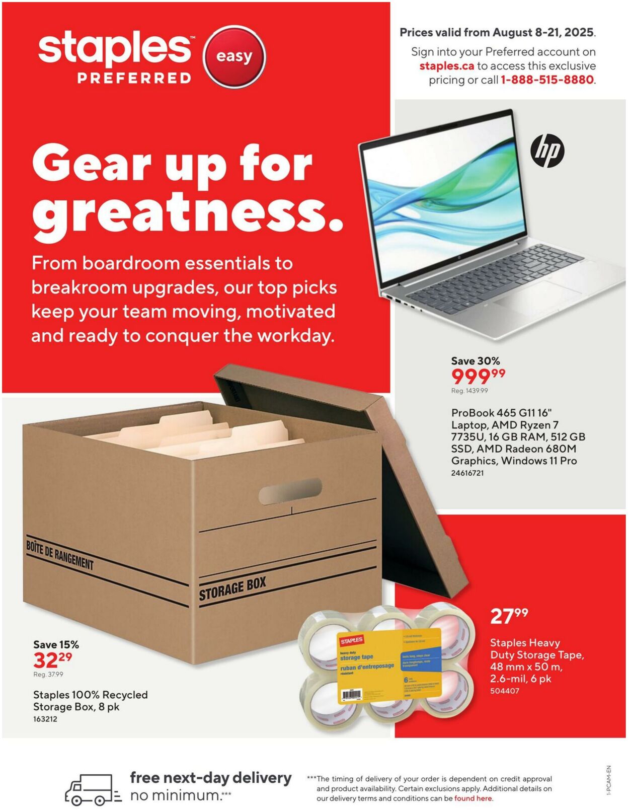 Flyer Staples 08.08.2025 - 21.08.2025
