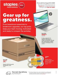 Flyer Staples 08.08.2025 - 21.08.2025