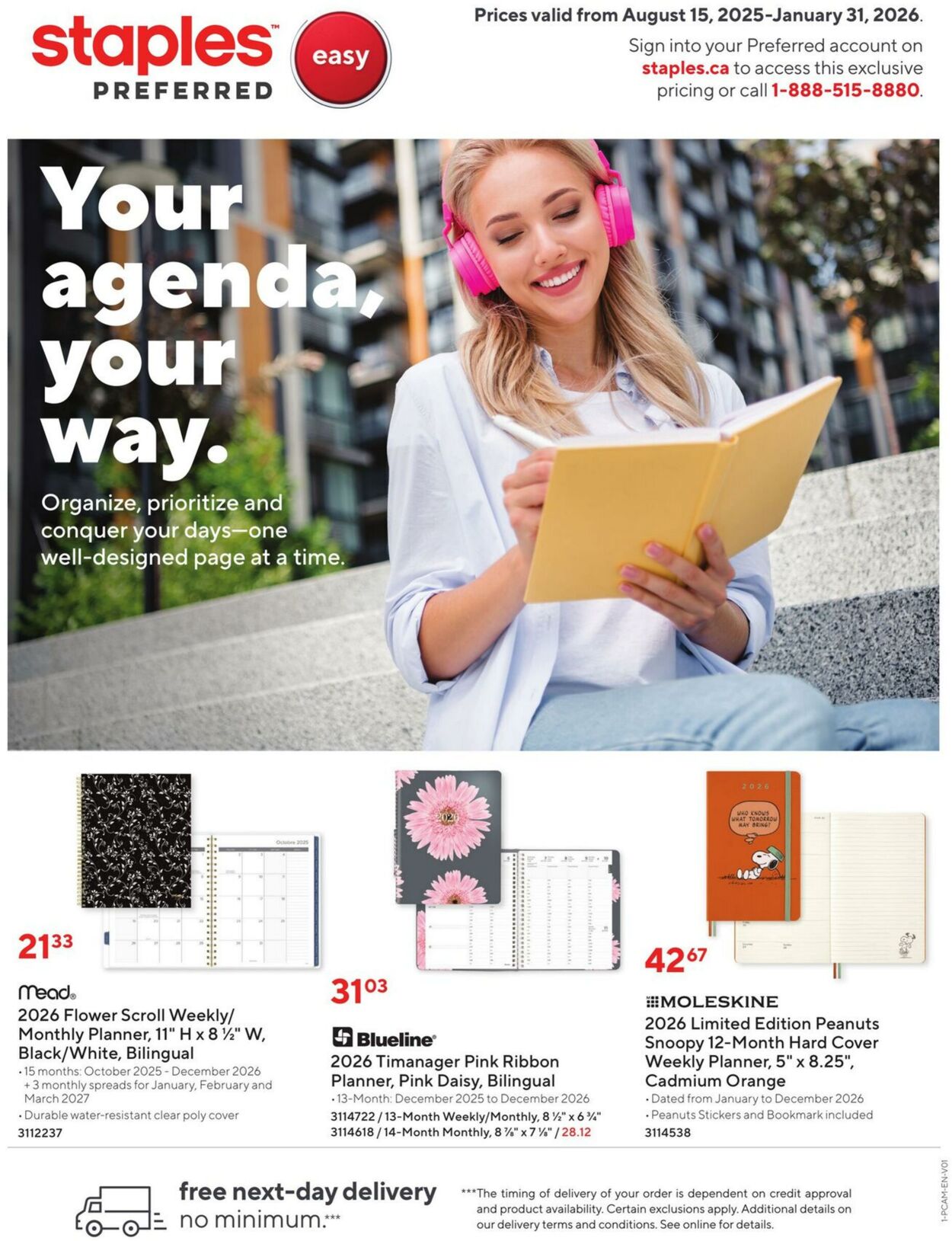 Flyer Staples 15.08.2025 - 31.01.2026