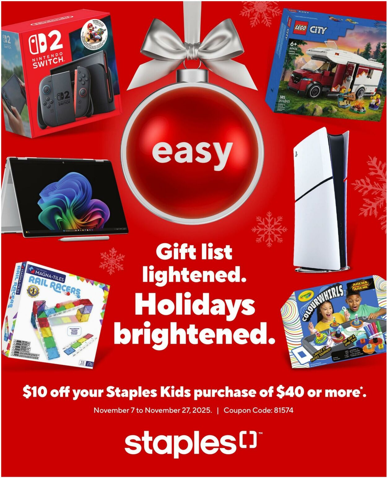 Flyer Staples 07.11.2025 - 02.01.2026