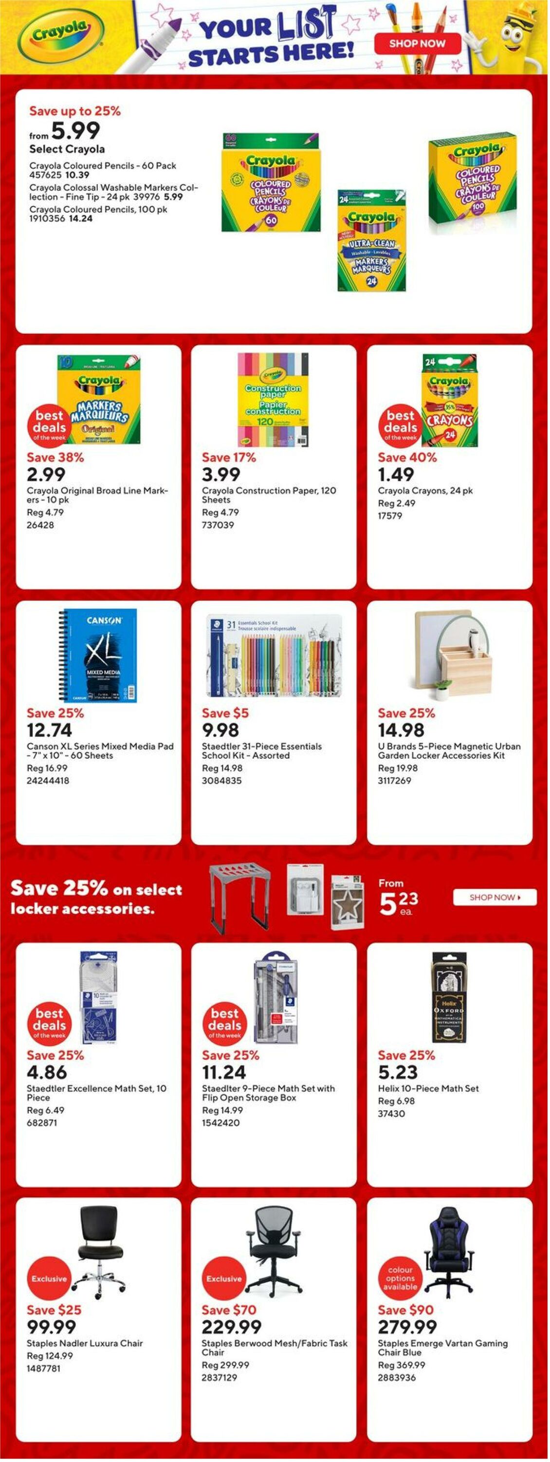 Flyer Staples 08.08.2025 - 14.08.2025