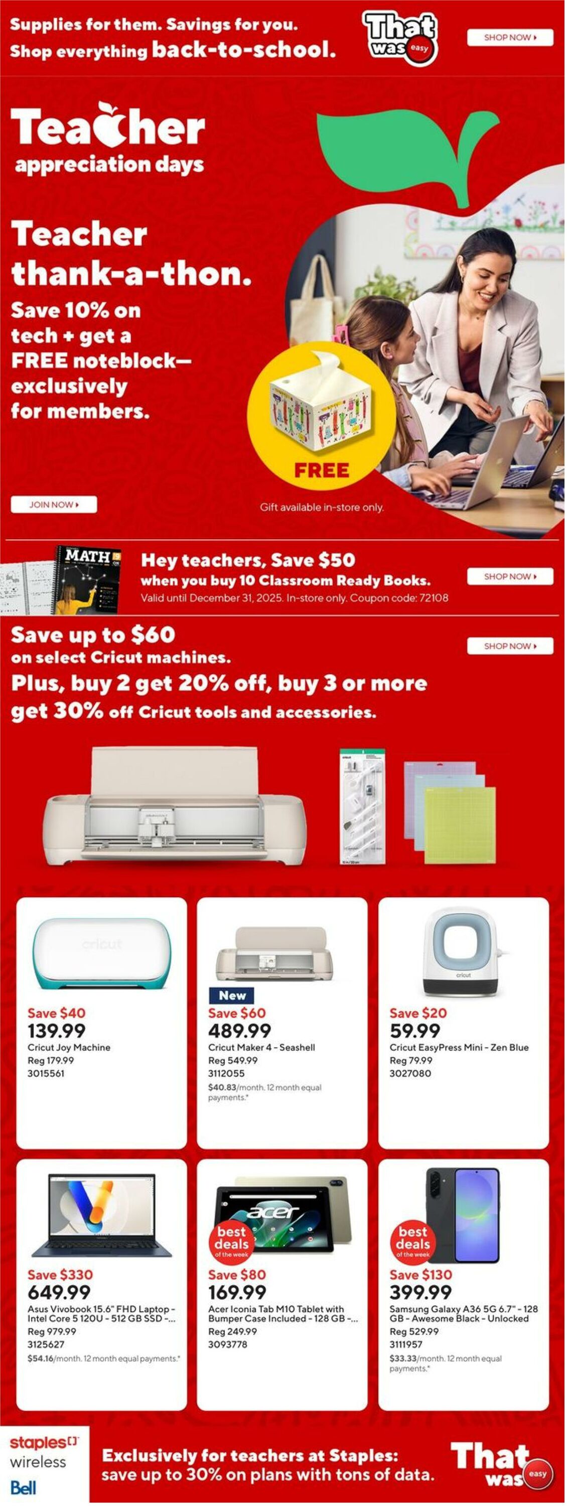 Flyer Staples 08.08.2025 - 14.08.2025