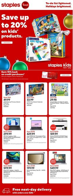 Flyer Staples 07.11.2025 - 13.11.2025