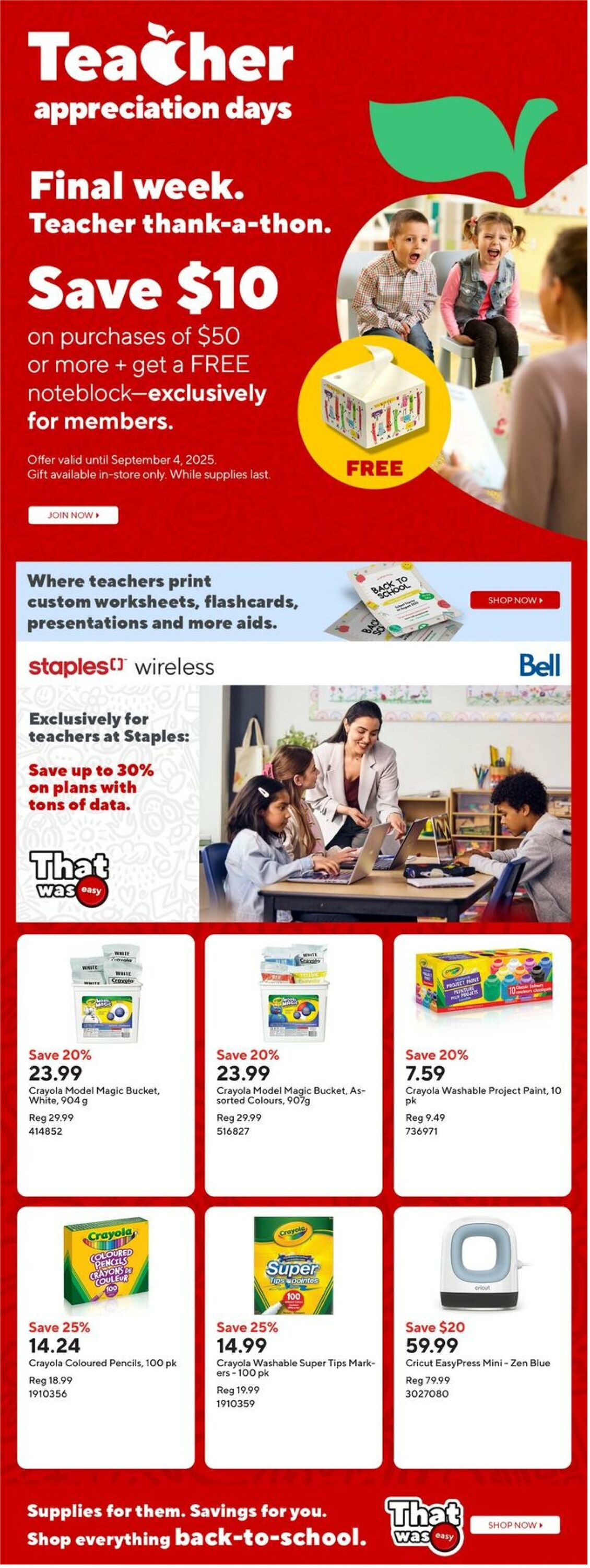 Flyer Staples 29.08.2025 - 04.09.2025