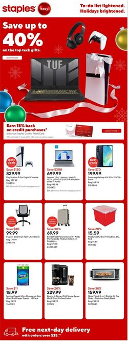 Flyer Staples 05.12.2025 - 11.12.2025