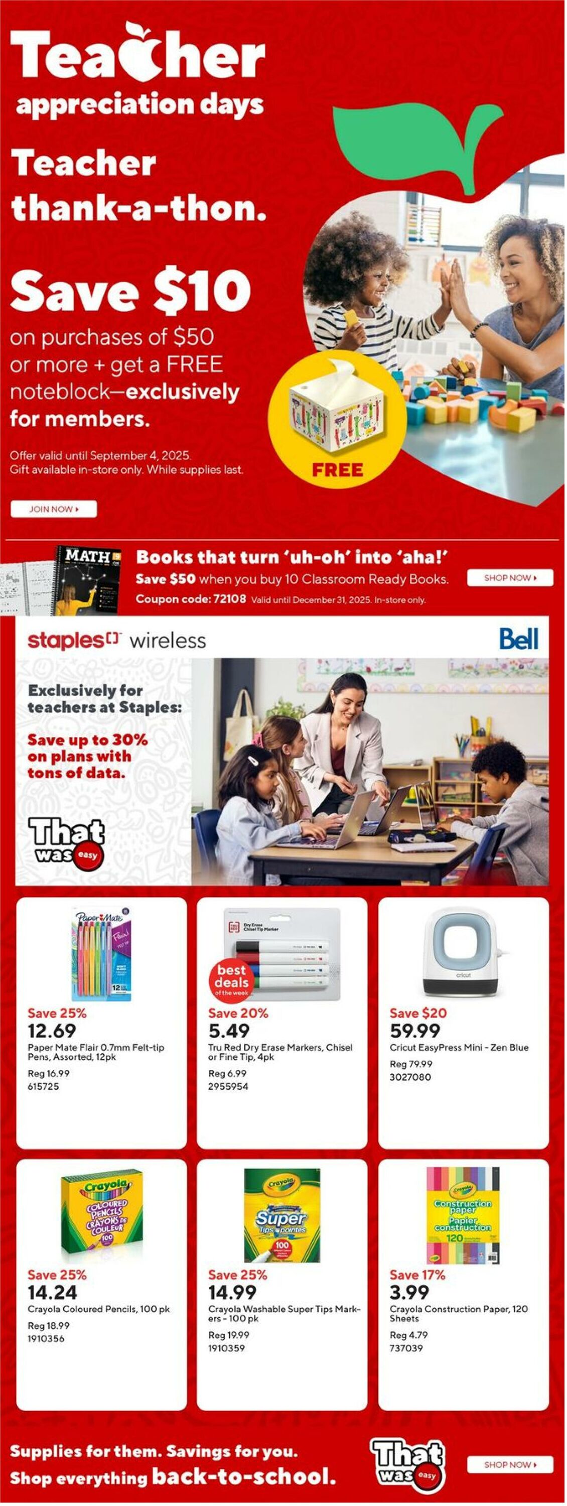 Flyer Staples 22.08.2025 - 28.08.2025