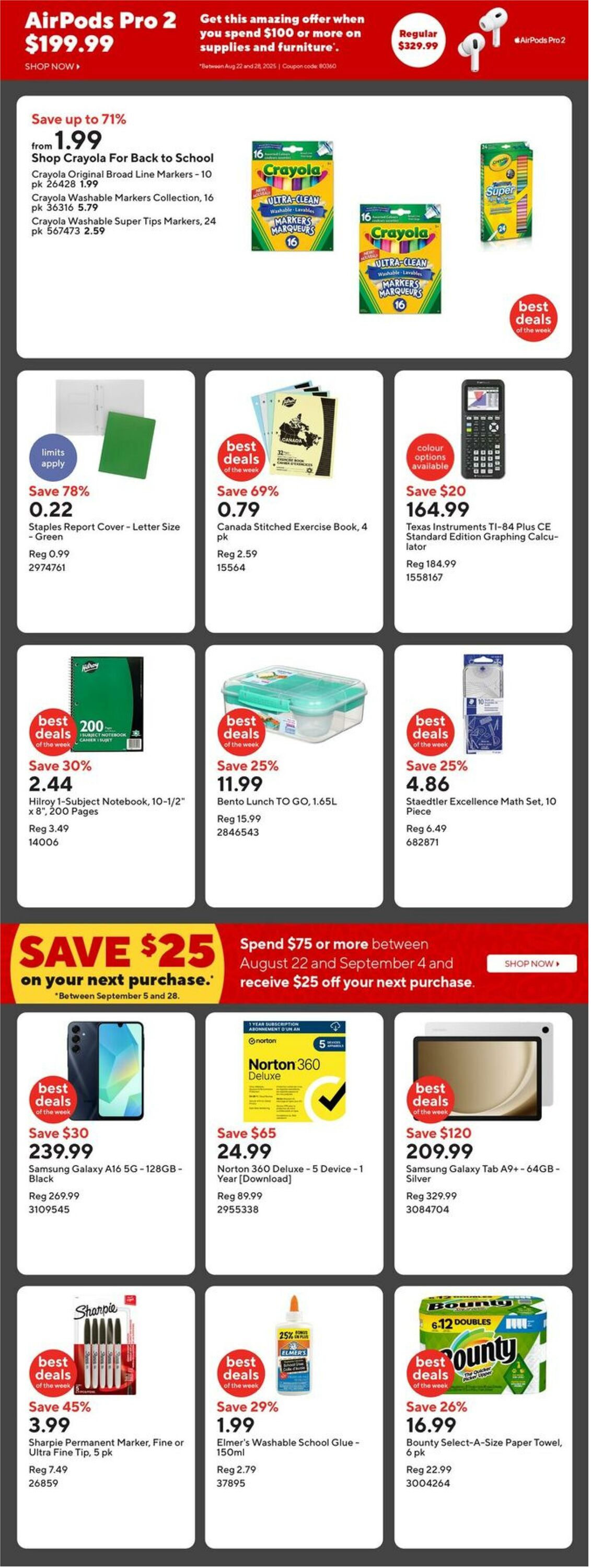 Flyer Staples 22.08.2025 - 28.08.2025
