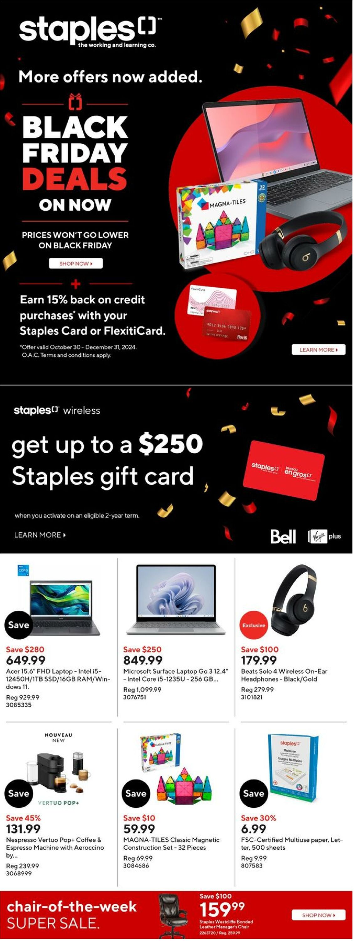 Staples Promotional flyers