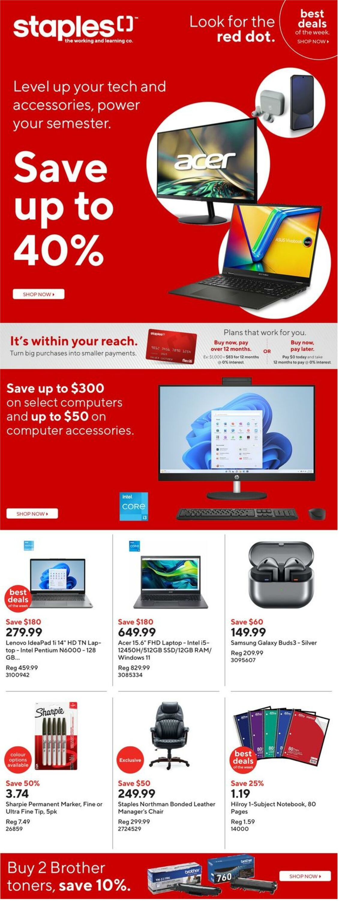 Staples Promotional flyers