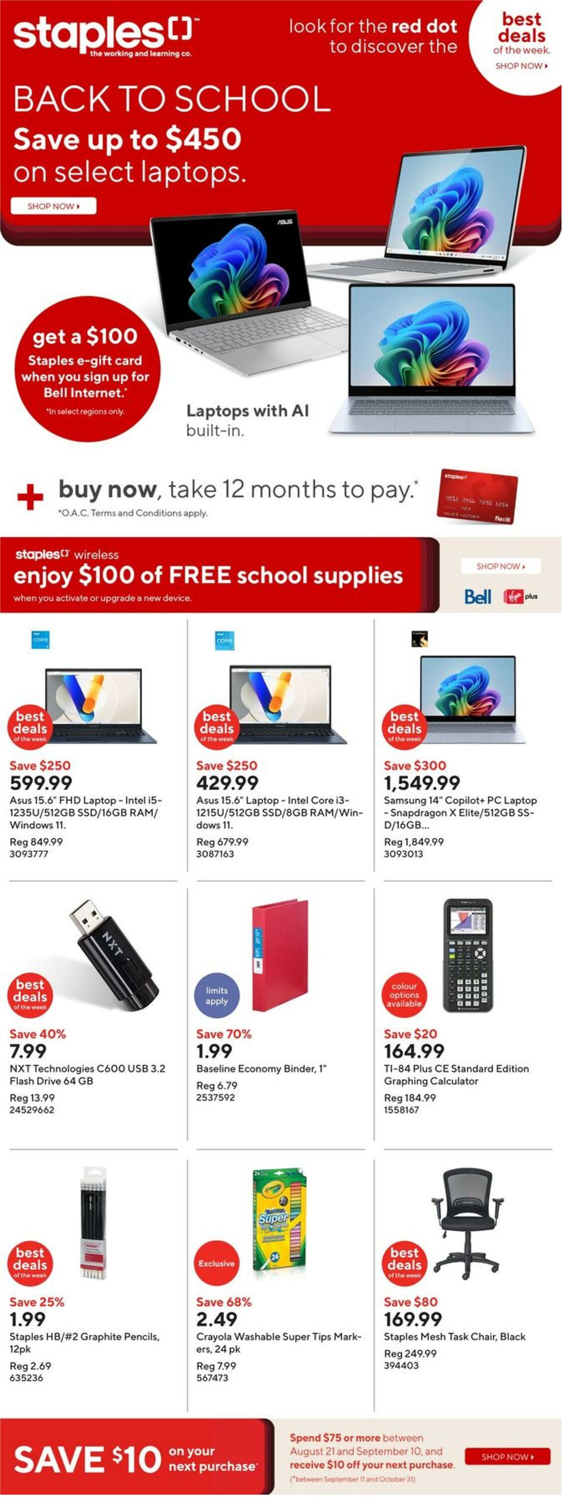 Staples Promotional flyers