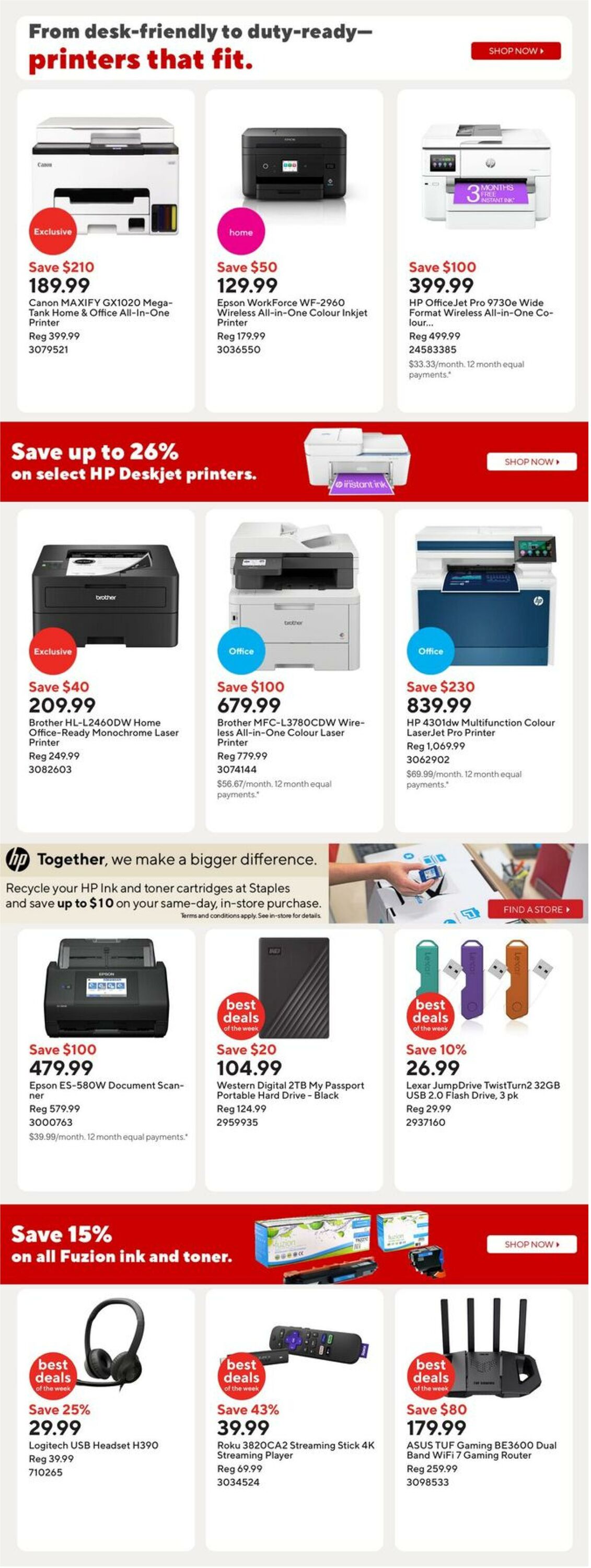 Flyer Staples 24.10.2025 - 30.10.2025