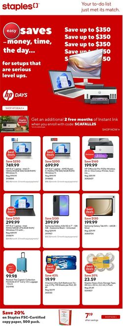 Flyer Staples 17.10.2025 - 23.10.2025