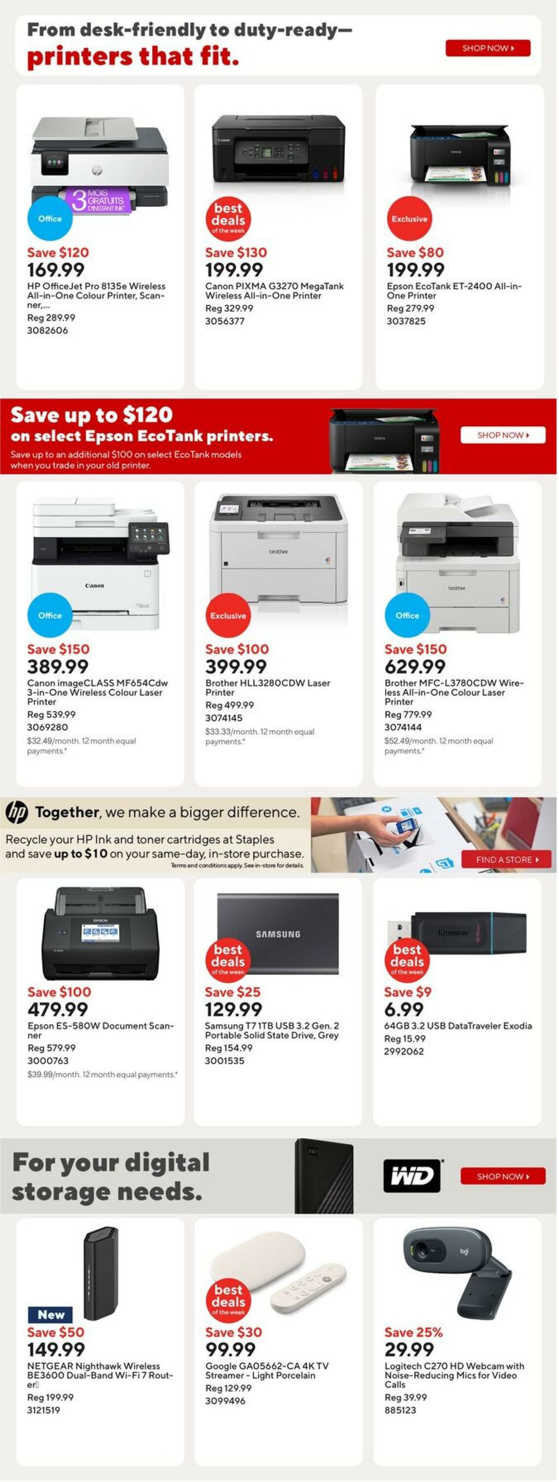Flyer Staples 03.10.2025 - 09.10.2025