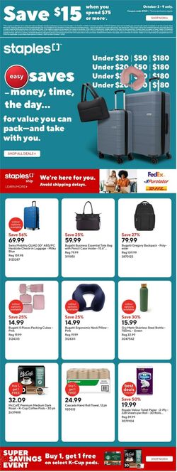 Flyer Staples 03.10.2025 - 09.10.2025