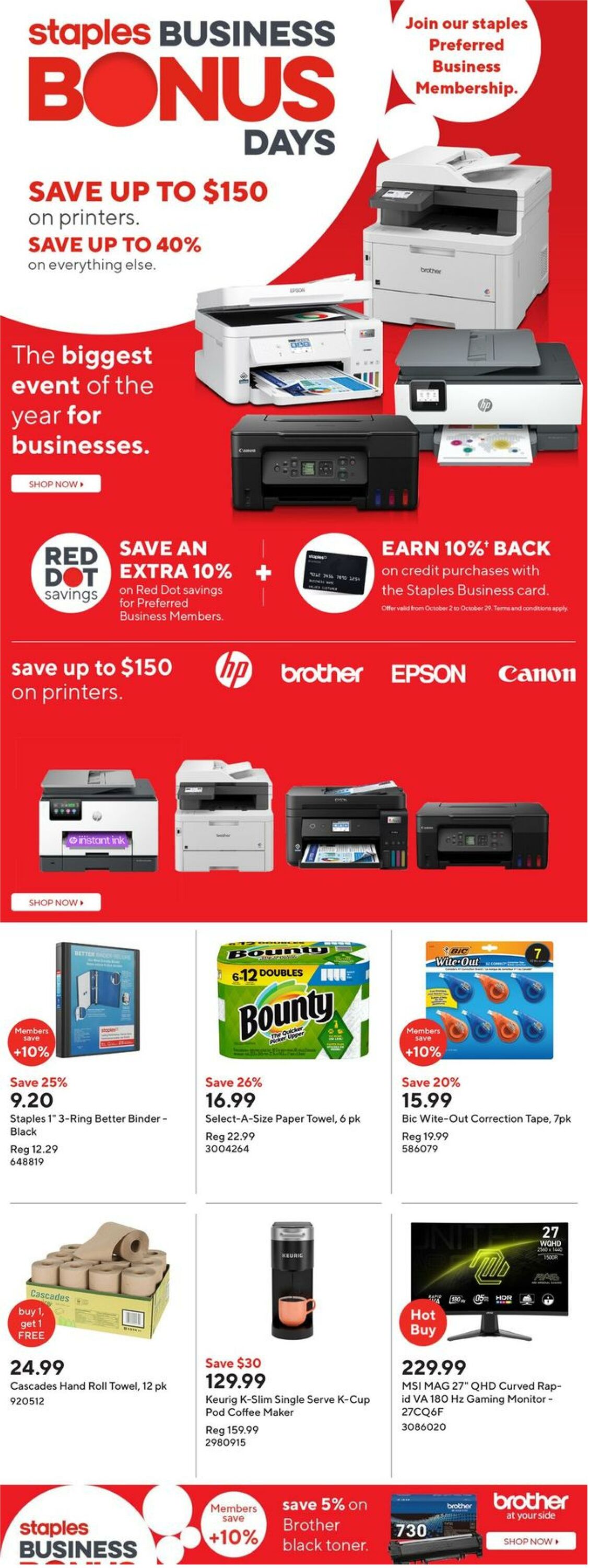 Staples Promotional flyers