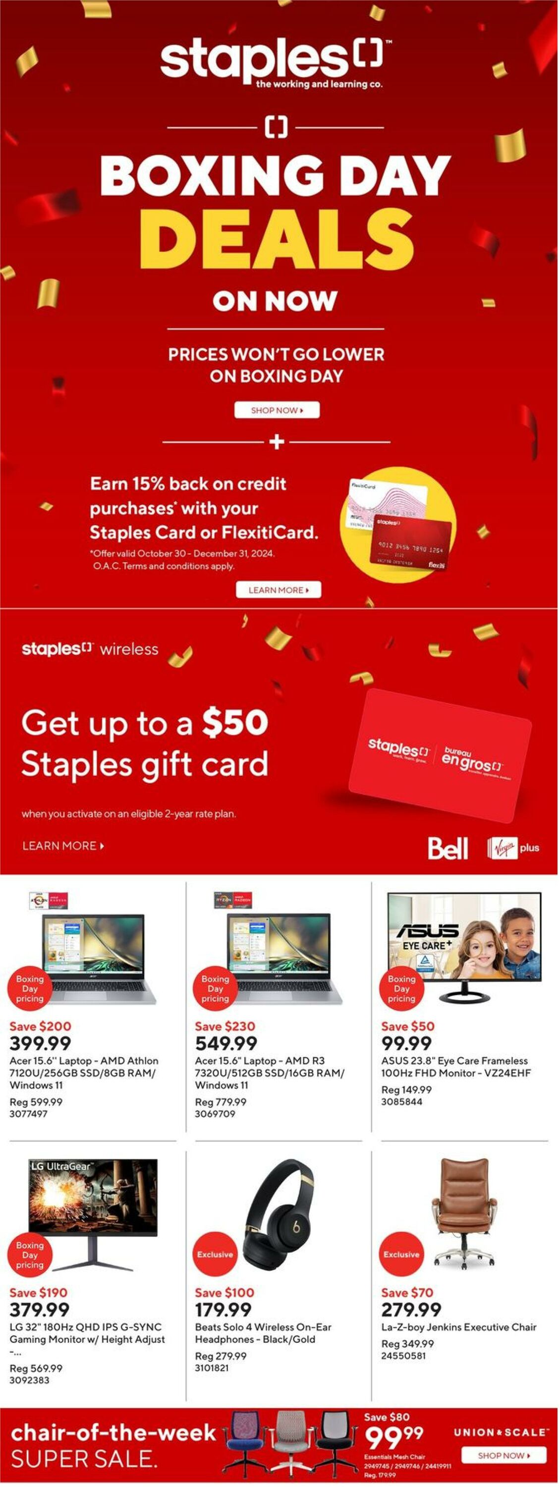 Staples Promotional flyers