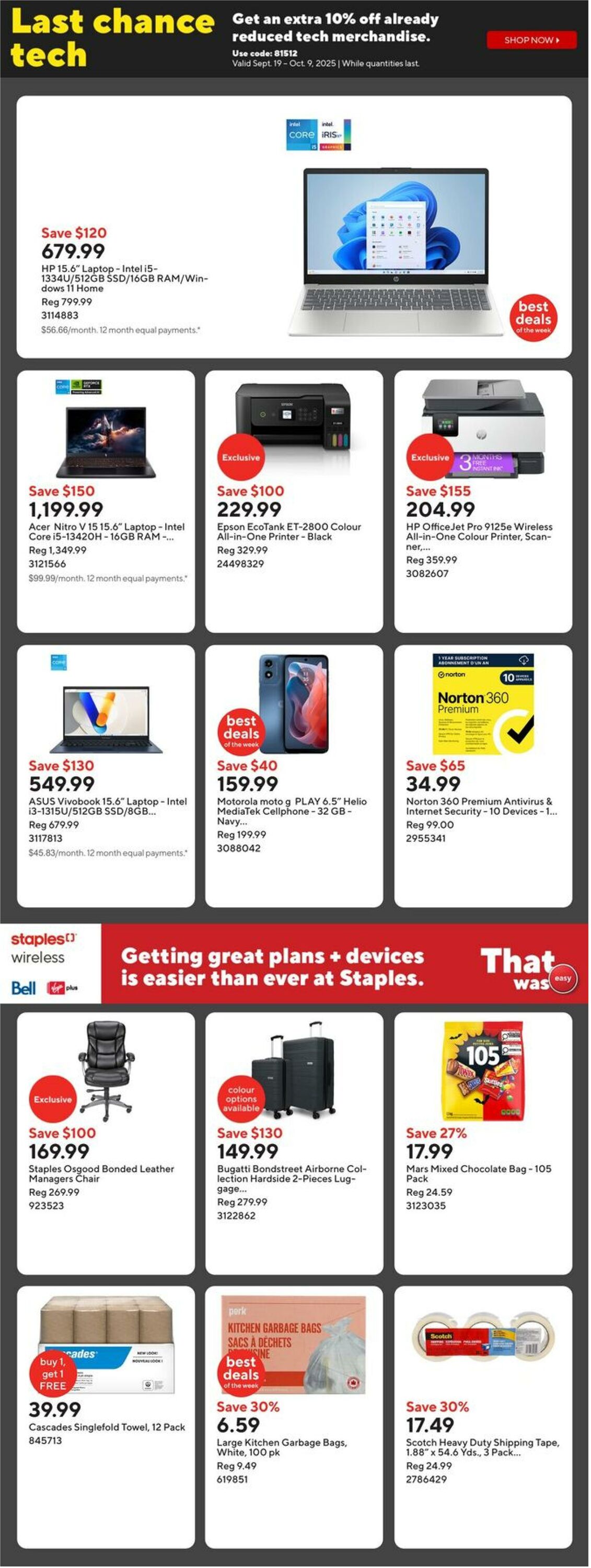 Flyer Staples 26.09.2025 - 02.10.2025