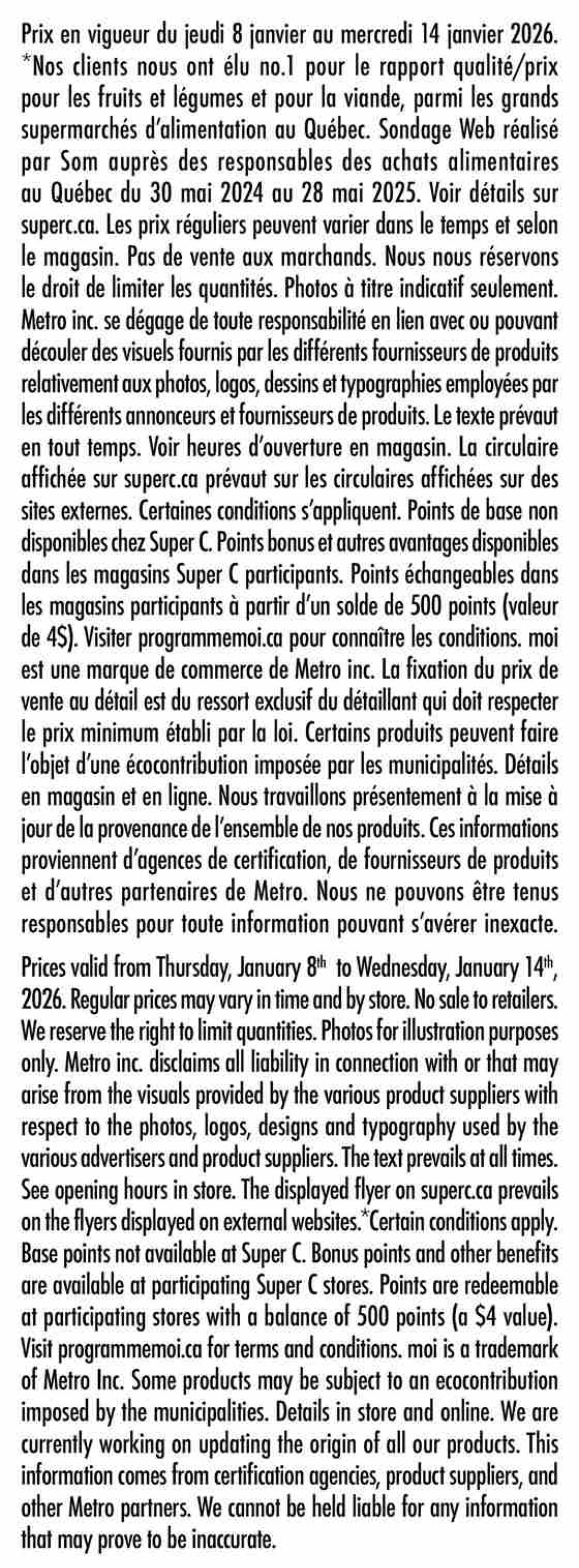 Flyer Super C 08.01.2026 - 14.01.2026