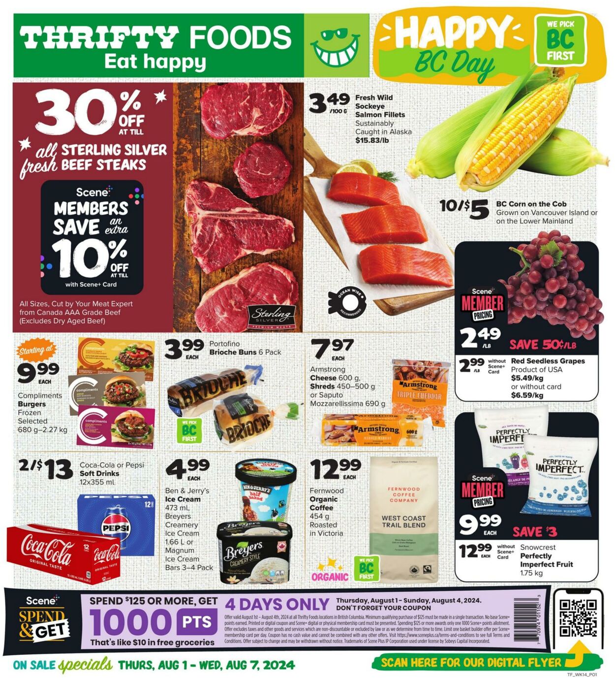 Flyer Thrifty Foods 01.08.2024 - 07.08.2024