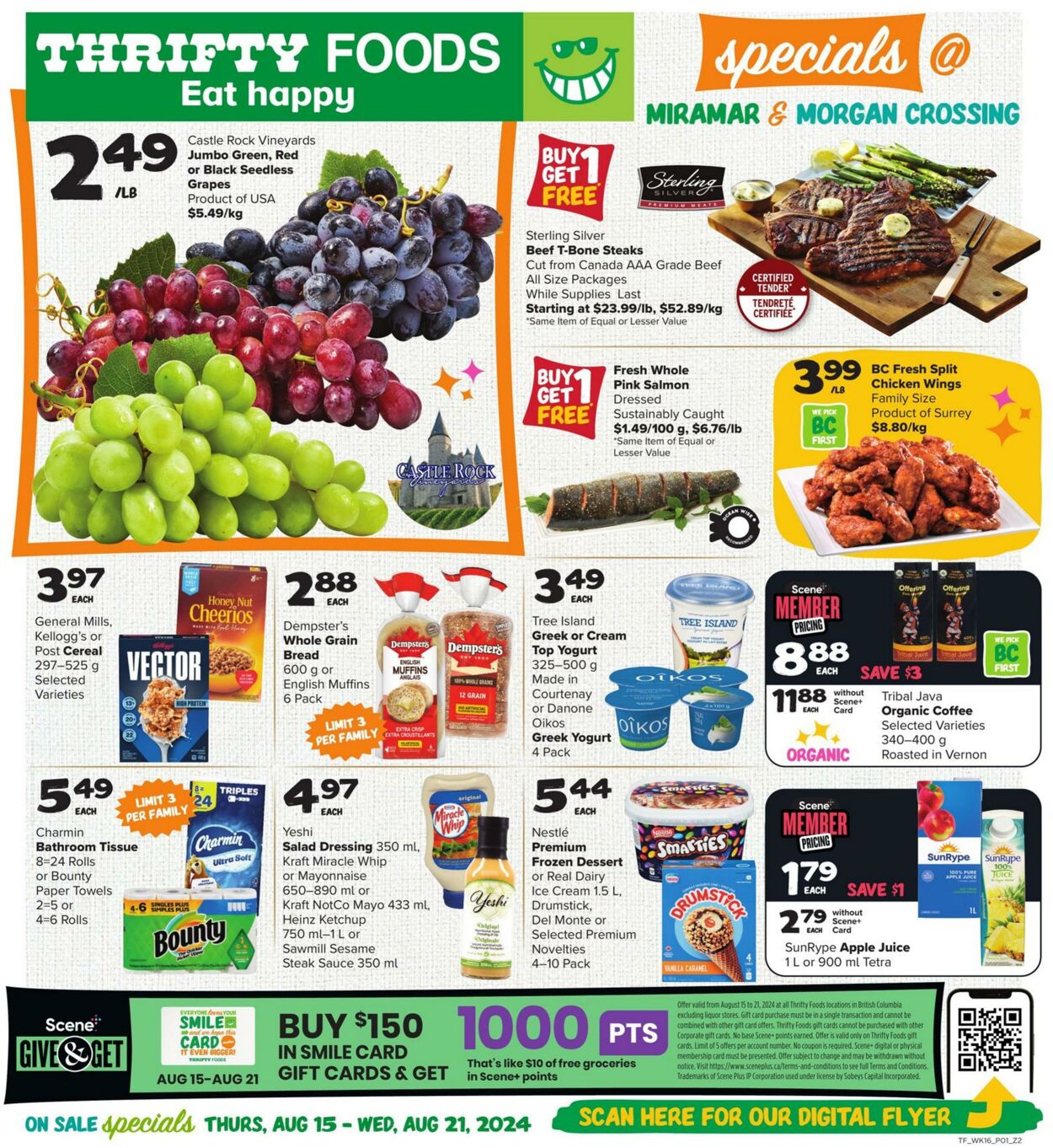 Flyer Thrifty Foods 15.08.2024 - 21.08.2024