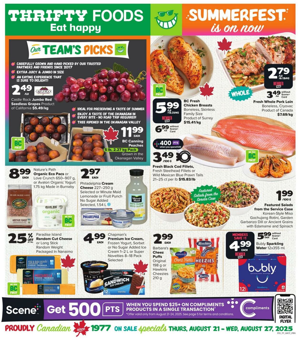 Flyer Thrifty Foods 21.08.2025 - 27.08.2025