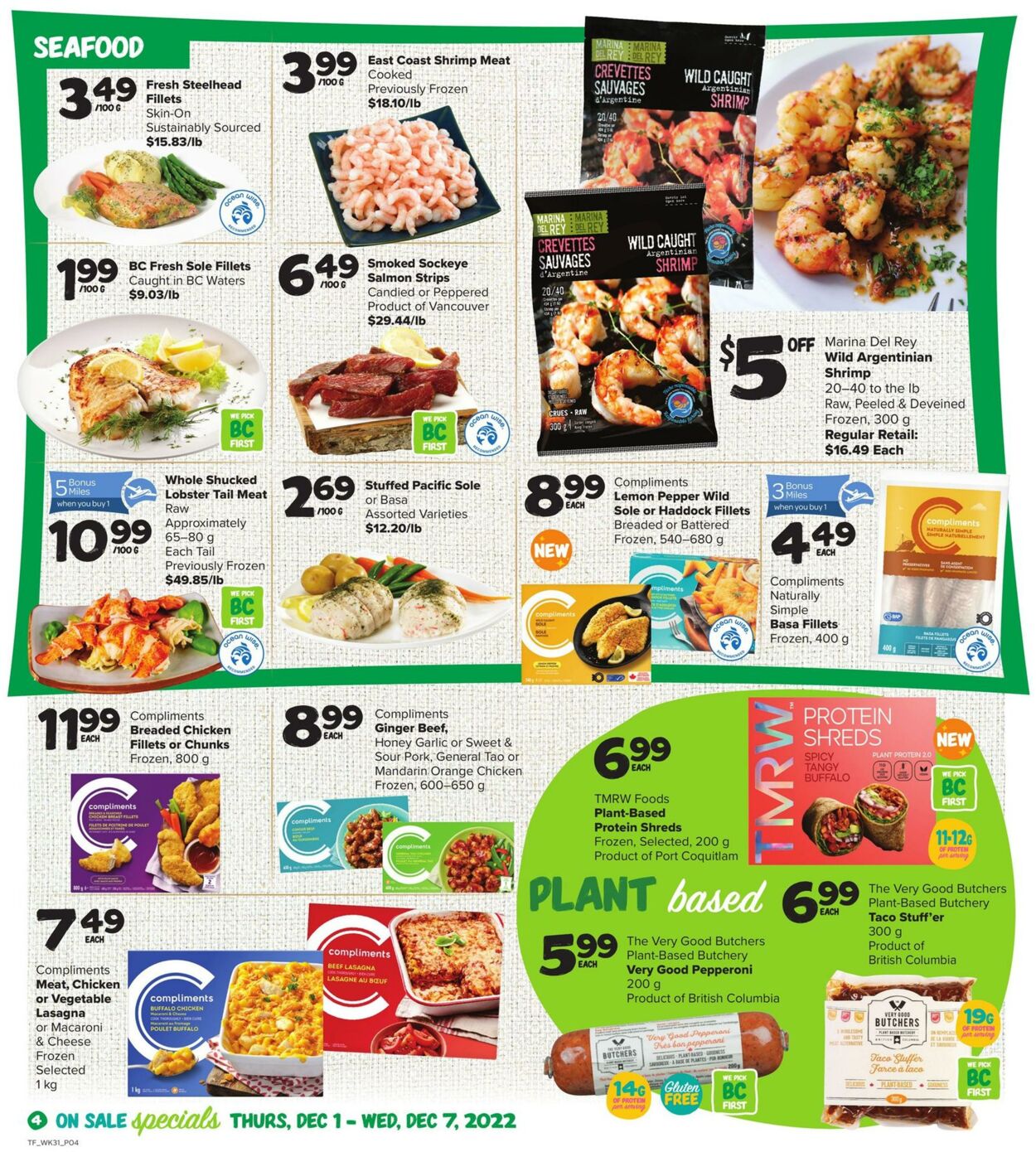 Flyer Thrifty Foods 01.12.2022 - 07.12.2022