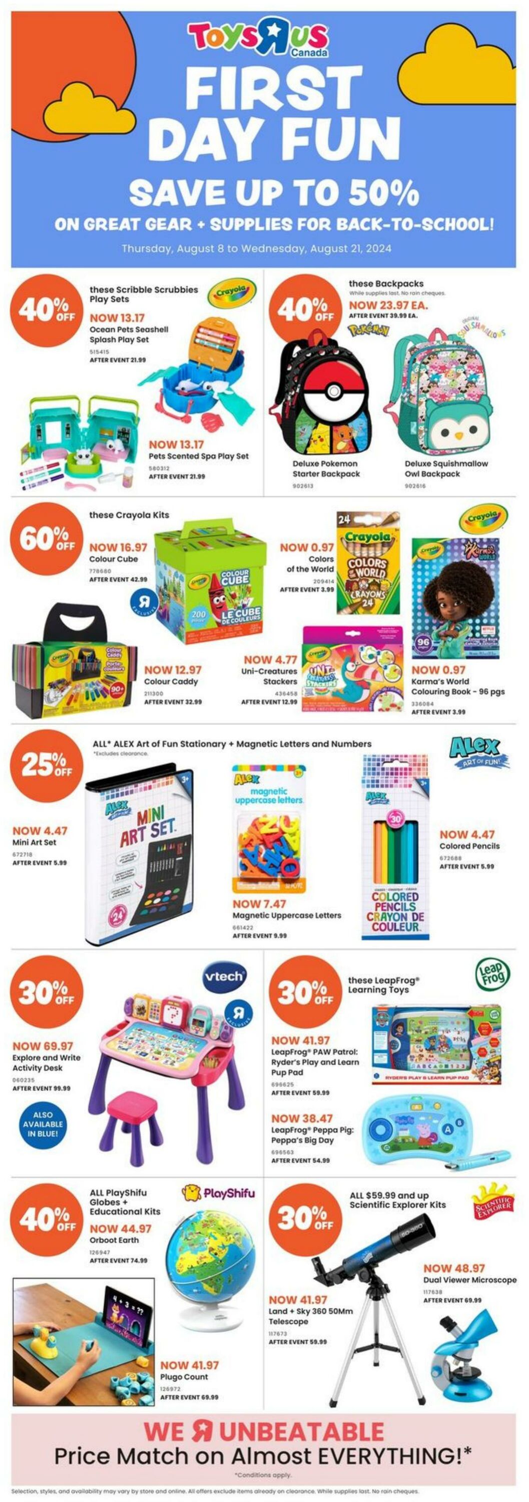 Flyer Toys'R'Us 08.08.2024 - 21.08.2024