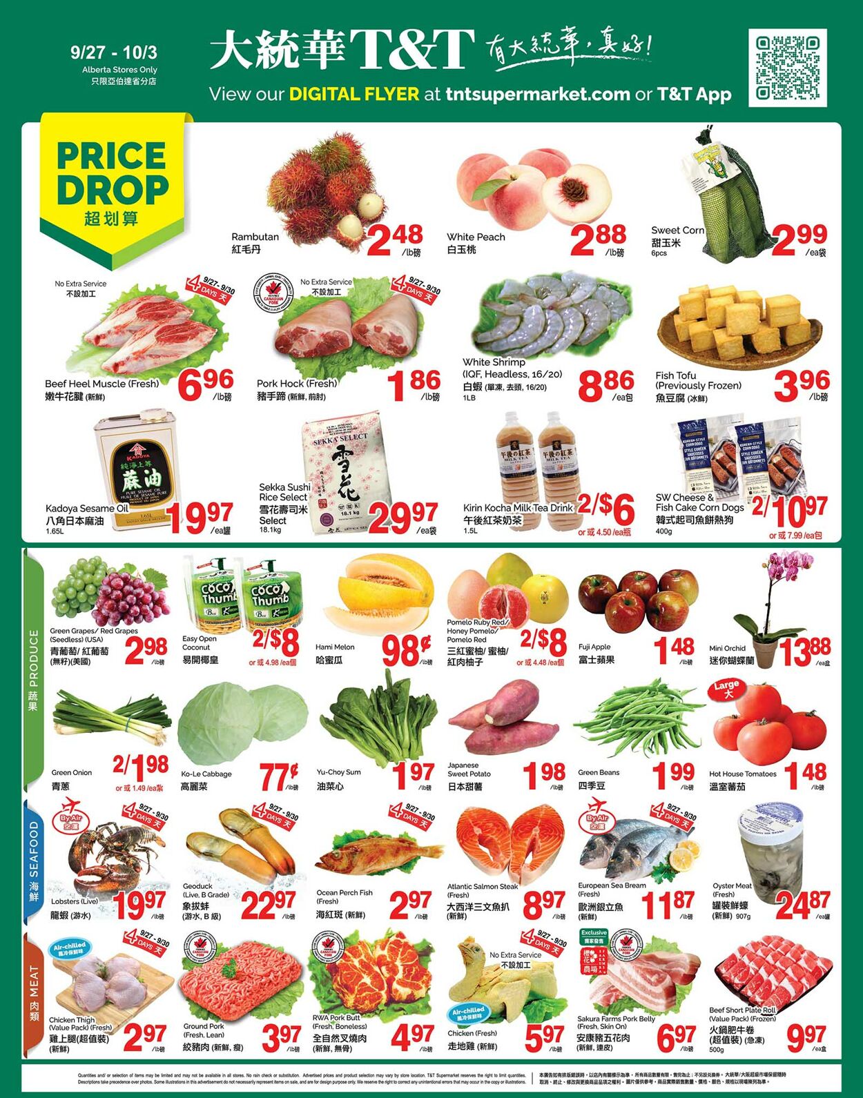 Flyer T&T Supermarket 27.09.2024 - 03.10.2024