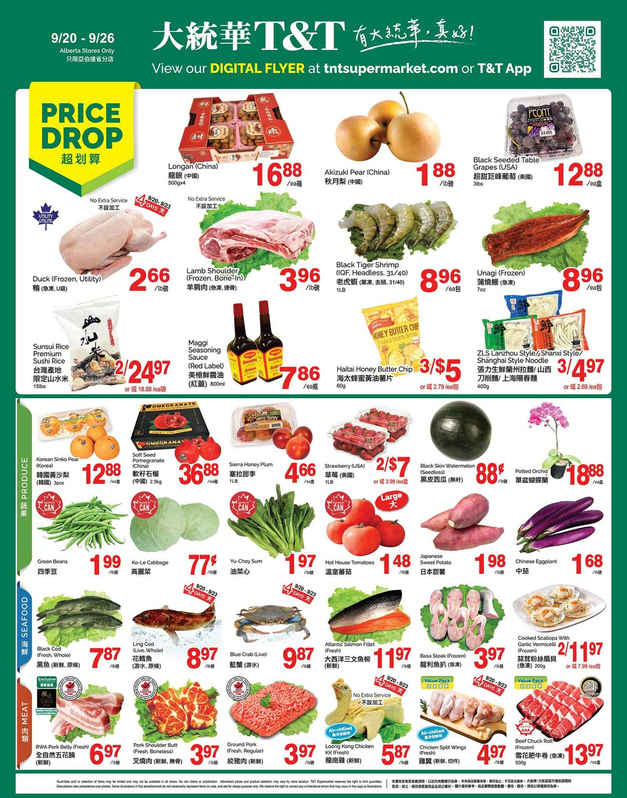 Flyer T&T Supermarket 20.09.2024 - 26.09.2024