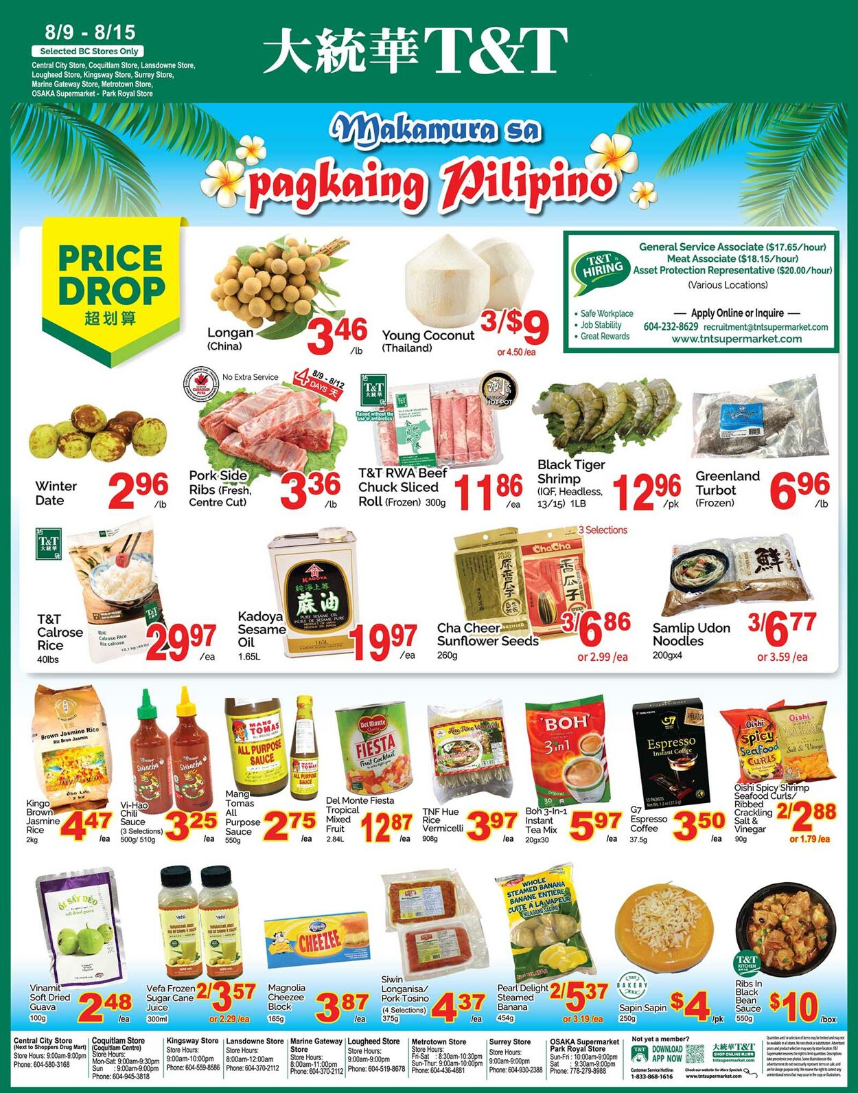 Flyer T&T Supermarket 09.08.2024 - 15.08.2024