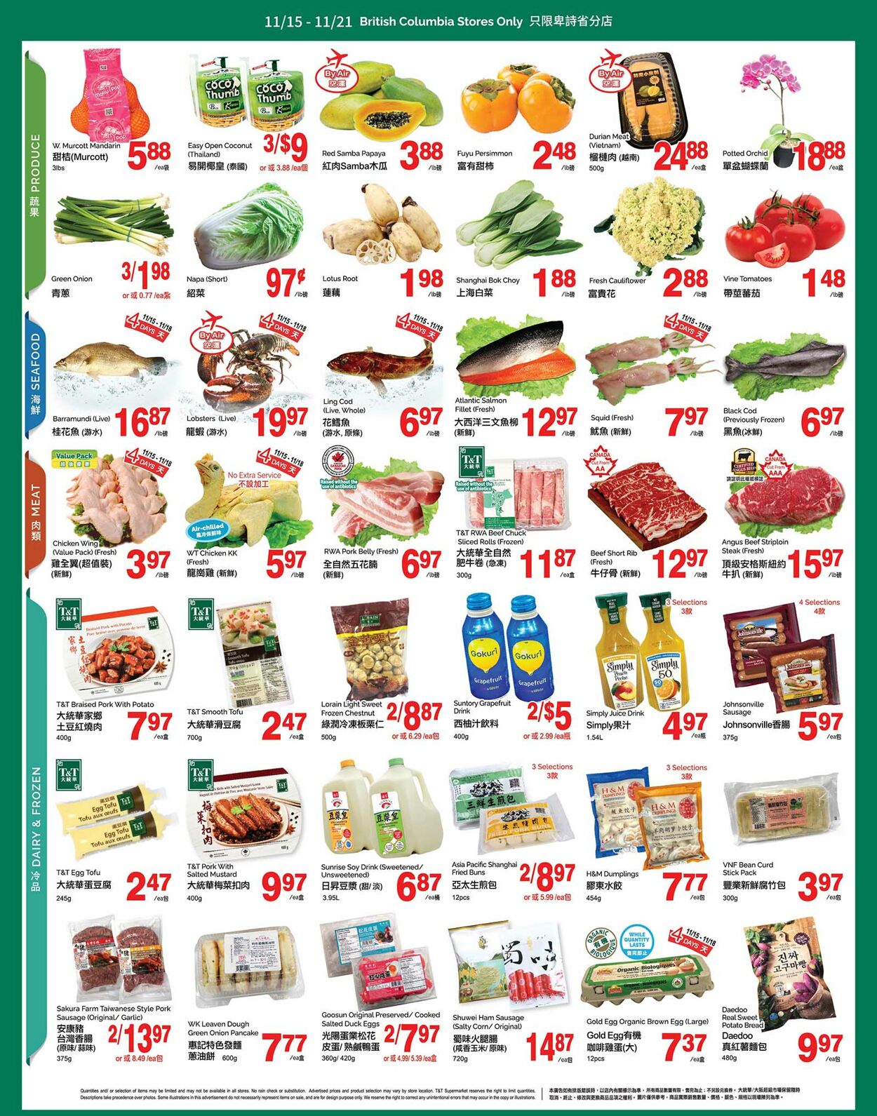 Flyer T&T Supermarket 15.11.2024 - 21.11.2024